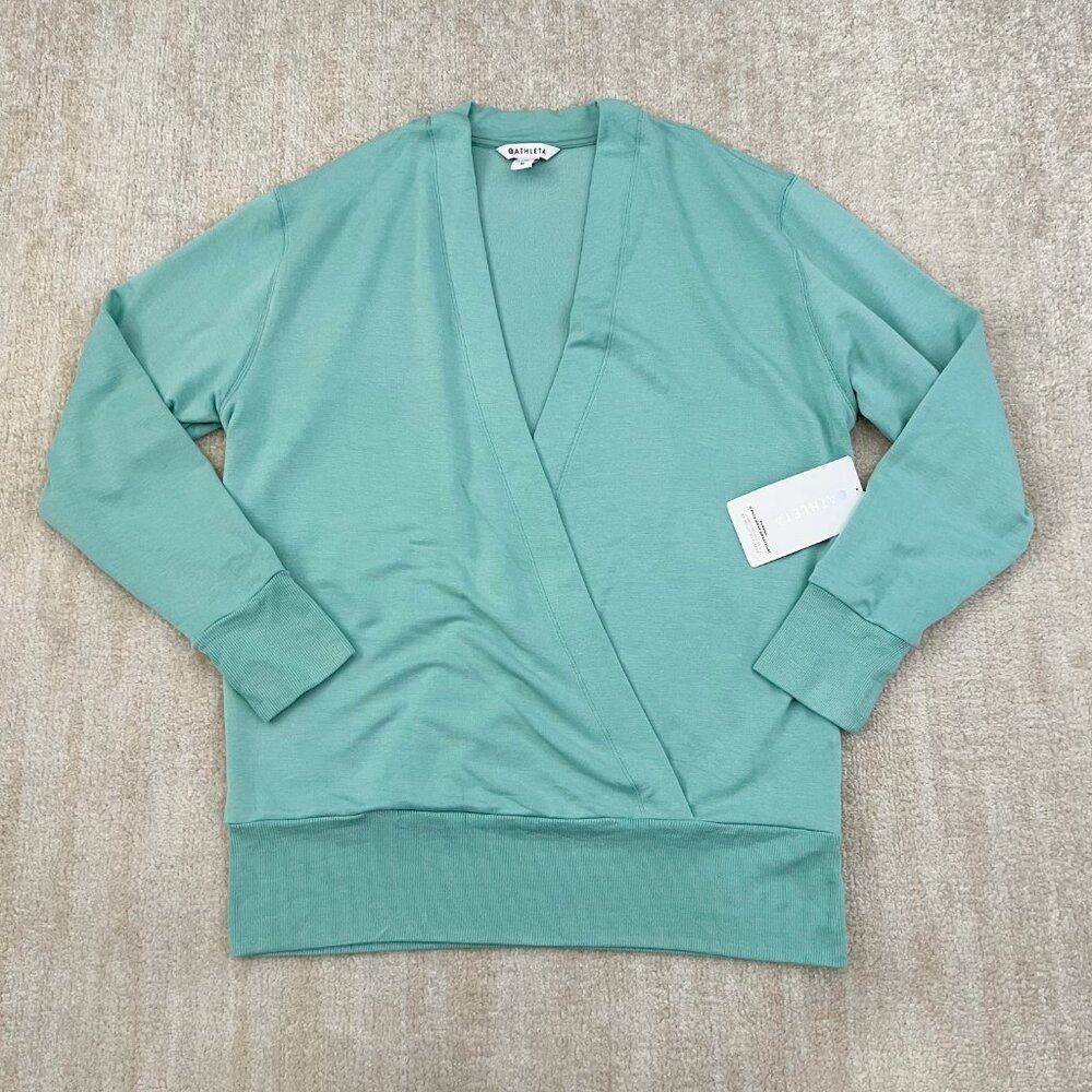 NWT Athleta Purana V Neck Wrap Sweatshirt M